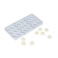 Restaurantware-Pastry Tek 10.8 x 5.3 Inch Chocolate Shaping Mold, 1 Freezable Candy Mold - 24 Cavities, Soccer Ball-Shaped, Clear Polycarbonate, For Chocolate, Dishwashable, Easy To Release - size: 1 Count | 10.8 x 5.3 Inch, style: Soccer Ball