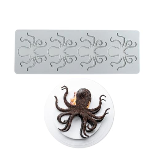 mostsom Silicone Fondant Mold Octopus ShapeChocolate Candle Making Molds Non-Stick Resin Art Mould Cake Decorating Tools DIY Craft Party Baking Supplies (C_ Octopus) - size: C_ Octopus