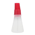 AKOAK 1 Pack Environmentally Friendly Silicone Flat-Bottomed Barbecue Oil Bottle Brush, Pastry Brush, Kitchen Baking and Barbecue Cooking Tools (Red) - color: Red