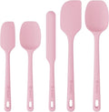ChefAide 5 Pieces Silicone Spatulas Set, Heat Resistant Rubber Spatula - color: Pink, size: 5 pieces