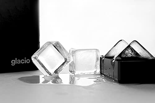 Clear Ice Maker Set, Crystal Ball & Cube Molds for Whiskey Cocktails - color: Ultra Clear Cube X4