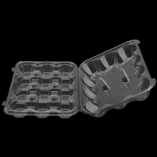 HOIGON 20 Pack Clear Cupcake Containers 12 Count, Plastic Dozen Cupcake Boxes with Dome Lid, Disposable Cupcake Carrier Holders for Display and Transport