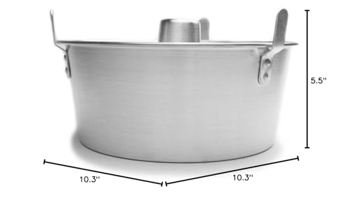 Fox Run Angel Food Cake Pan, Removable Bottom Aluminum 9.75" Reinforced Pan - color: Silver