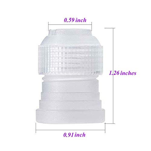 24 Pack Cake Decorating Couplers & Nozzles Plastic Icing Piping Tips Set for Baking