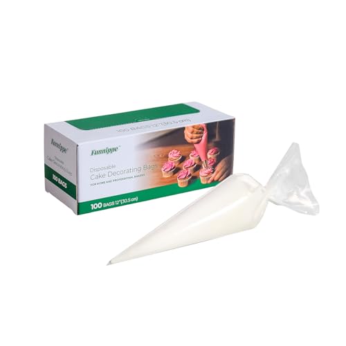 Disposable Piping Bags, 12 Inch Cake Decorating Bags, Anti-Burst Pastry Bags for Cakes and Cookies, Pack of 100 - size: 12 inch
