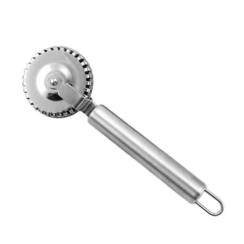 Stainless Steel Pastries Crimper Ravioli Cutter with Ergonomic Handle for Dough and Pastries Cutting Sealing Home Baking