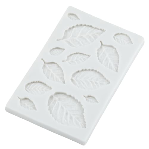 Leaf Silicone Mold Rose Maple Leaf Fondant Molds Set of 5 - color: Style C