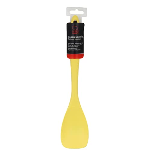 Chef Craft Premium Silicone Spoon Spatula, 11.5 inch, Yellow - color: Yellow