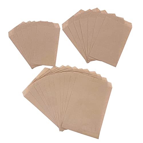 Quotidian Brown Flat Greaseproof Kraft Paper Cookie Bags 4x6 in, 100 Count - color: Brown