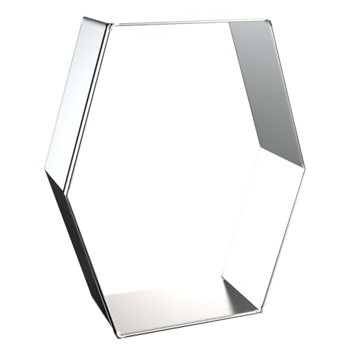 Long Hexagon Cookie Cutters Shapes Set with Assorted Sizes - 5 inch, 4 inch, 3 inch, 2 inch - Geometric Frame Plaque Cookie Cutters Shapes Molds - Stainless Steel - color: Hexagon-Long