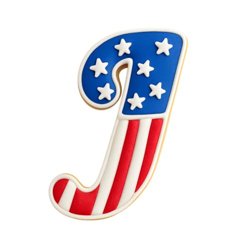 Mighty Gadget Fancy Cursive Letter A to Z Cookie Cutter - 4" Tall Alphabet Baking Mold (Random Color) (J) - color: J