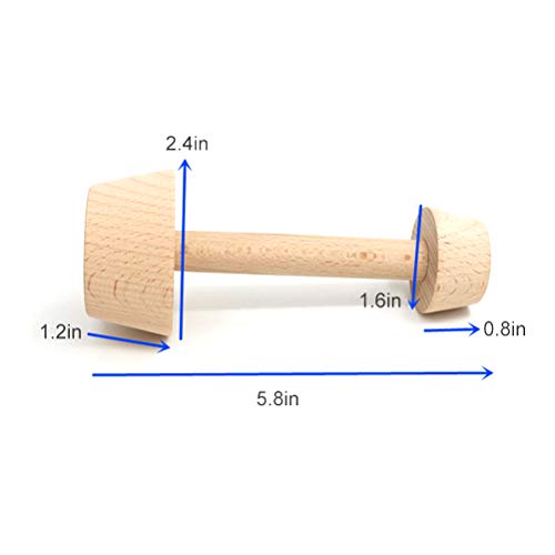 Egg Tarts Tamper, Wooden Double Side DIY Cake Shaping Kitchen Tool for Muffin Pecan Pies Cheesecakes Dessert