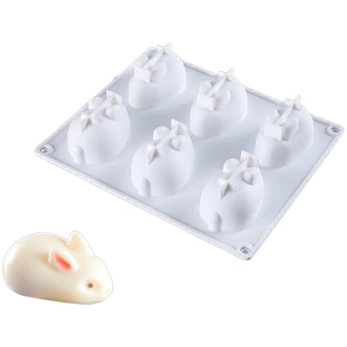 3D Rabbit Silicone Mousse Molds Easter Bunny Cake Baking Mold - color: Small Rabbits
