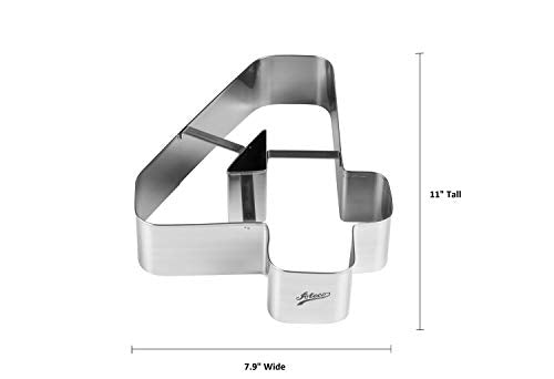 Ateco Extra Large Number 4 Cake Cutter - size: #4, 11-inches Tall