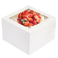 Moretoes 15pcs Cake Boxes, 12x12x8 Inch White Bakery Boxes with Window - size: 15pcs - 12*12*8in