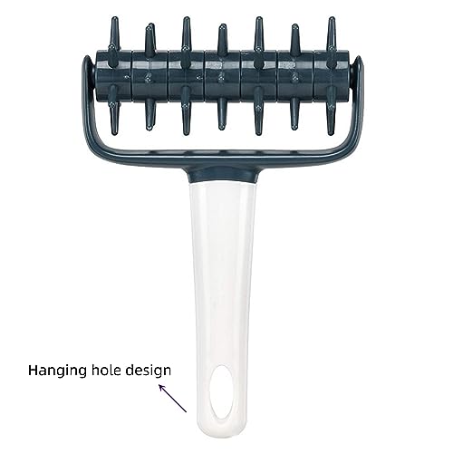 Pizza Dough Docker Roller - Bubble and Blistering Killer Time-Saver for Home Kitchen Pizza Making - Docking Tool Accessory - color: Gray