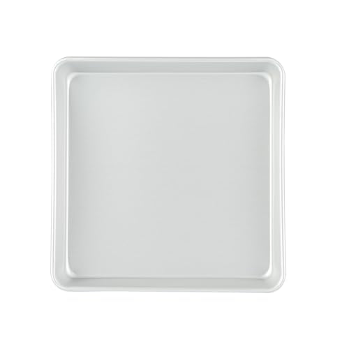 Restaurantware Square Aluminum Cake Pan - 10 x 10 x 2 Inch - Professional Brownie Pan - Straight-Sided Baking Pan - Even Heat Distribution - Silver - size: 10"