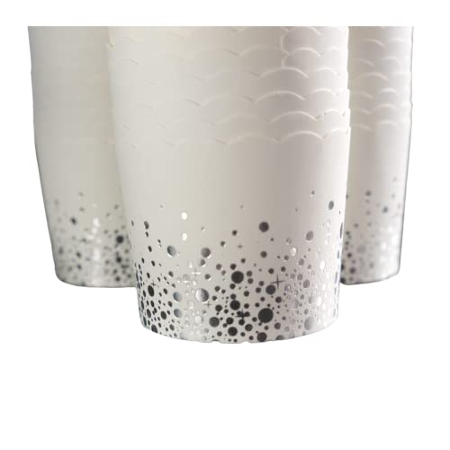 50-Pack Paper Baking Cups, Greaseproof Disposable Cupcake Muffin Liners (Large, Silver Confetti) - color: Silver Confetti