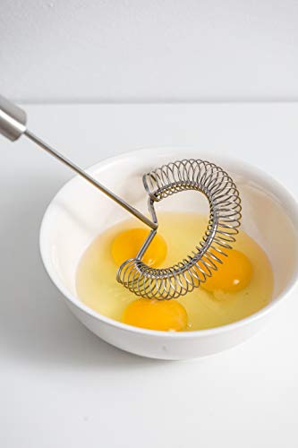 Whisk,Spiral Whisks Egg Beater for Blending Mixing Stirring, Non-Stick Stainless Steel Whisk,11.2 inch - size: Spiral Whisk