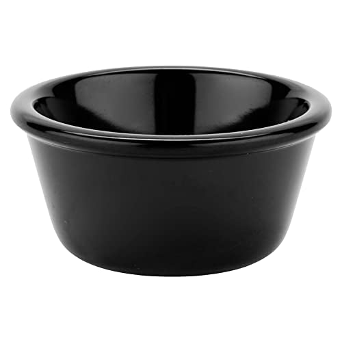 G.E.T. RM-388-BK 3 oz. Ramekin, Break Resistant, Melamine, Black (Pack of 12) - color: Black, size: 3 Ounce, style: Smooth