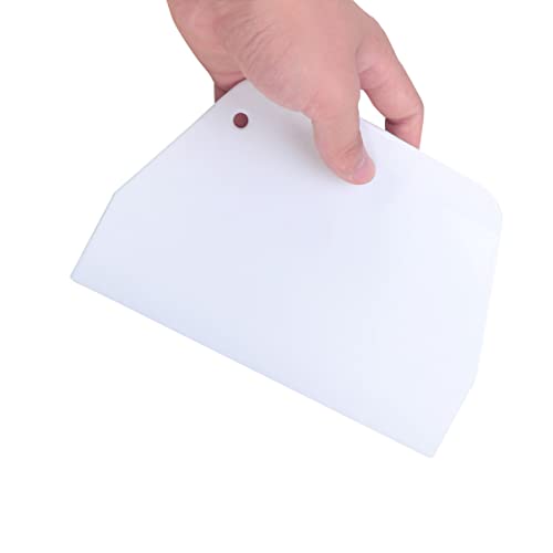 Tofficu 1pc Plastic Cake Scraper Non-Stick Icing Smoother Dough Scraper Cake Edge Tools for Bakery Pastry Kitchen Baking Supplies - size: 13.3cm*9cm*0.1cm