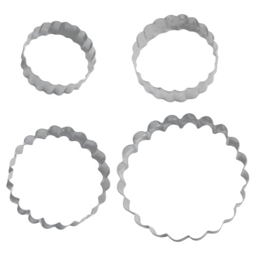 4 Piece Cookie Cutter Set, Round Shapes, Stainless Steel