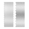 2 Packs Stainless Steel Cake Smoother Tool, 8.6''/22 CM Metal Cake Scraper Double Sided Patterned Comb Spatula for Icing Decorating Frosting Stripe Edge Cream Pastry Buttercream A