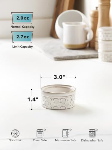 LE TAUCI Sauce Cups 2 oz for Charcuterie Boards, Set of 4, Arctic White - size: 2 oz