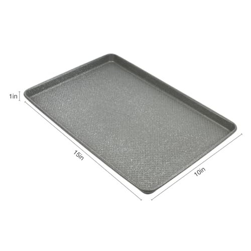 David Burke 15x10 Cookie Sheet – Carbon Steel, PFTE & PFOA Free, Oven Safe, Non-Toxic, Perfect for Baking and Roasting – Gray Speckle - color: Gray Speckle, size: 15x10" Cookie Sheet
