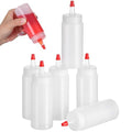 Tofficu 6 Pcs Plastic Squeeze Bottles 4 Oz (120ml)