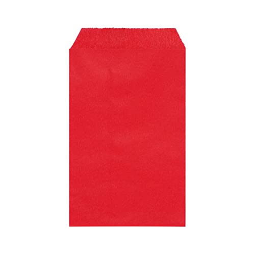 Quotidian Strawberry Red Greaseproof Paper Cookie Bags 4x6 in, 100 Count - color: Strawberry Red