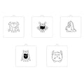 Reusable PYO Cookie Stencil Paint Your Own Custom Design Unique Cookies Stencils Creates Custom Coloring Pages Designs, Perfect for Kids, Parties, and Bakers. Detailed Designs. - style: Monster