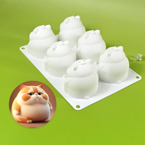 mostsom Cake Silicone Mold Cute Cat Shape Chocolate Covered Pop Molds for DIY Cake Cores, Cakepucks, Tarts, Cupcakes, Cheesecake, Mousse Desserts, Cookie Mould, Nonstick & Easy Release (F_ Cat) - size: F_ Cat