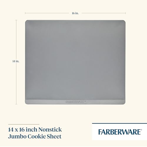 Farberware GOLDEN BAKE Nonstick Jumbo Baking Cookie Sheet, Light Gray - size: 14" x 16" Cookie Sheet