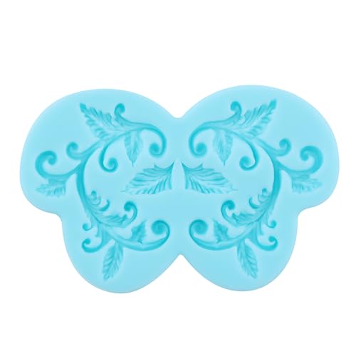 Baroque Fondant Silicone Mold Vine Grass Cake Border Mold - color: Style F