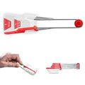 Dreamfarm Levoons Self-Levelling Measuring Spoon Set, Measures 1/4 Teaspoon up to 1 Tablespoon - Pack of 4, Red