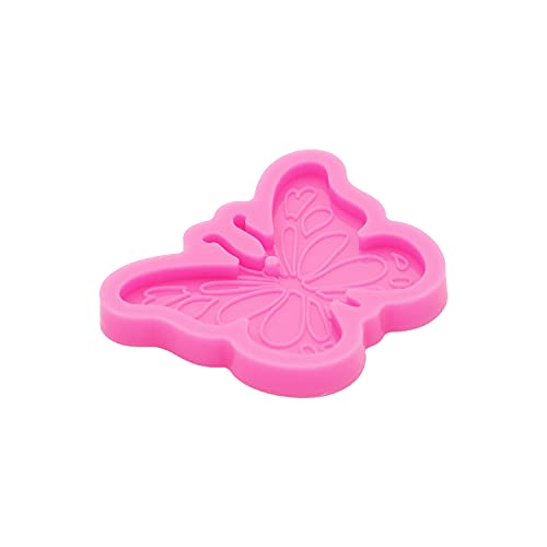 Super Shiny Butterfly Shape Keychain Resin Molds DIY Epoxy Resin Silicone Molds Custom Keychain Molds Animal Style Polymer Clay Moulds Backpack Luggage Pendant Epoxy Crafting Mold - color: B