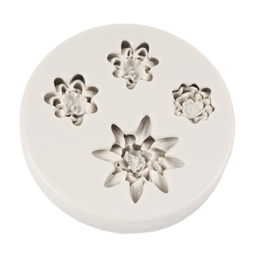 Lotus Flower Silicone Molds Lotus Leaf Fondant Mold Set of 4 - color: Style E