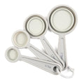 French Culinary Institute Premium 4-Piece Collapsible Measuring Spoon Set, Gray