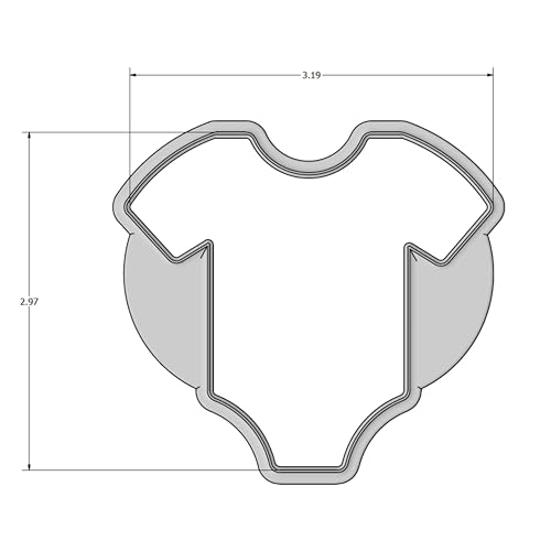 Baby Onesie Cake Pop Cutter – Baby Shower Dessert Mold for Cake Pops, Brownies, Cookie Dough & Fondant – Reusable 3D Printed Baking Tool – Made in USA