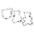 uxcell 3pcs Bear Cookie Cutter Set Stainless Steel Fondant Biscuit Cutter