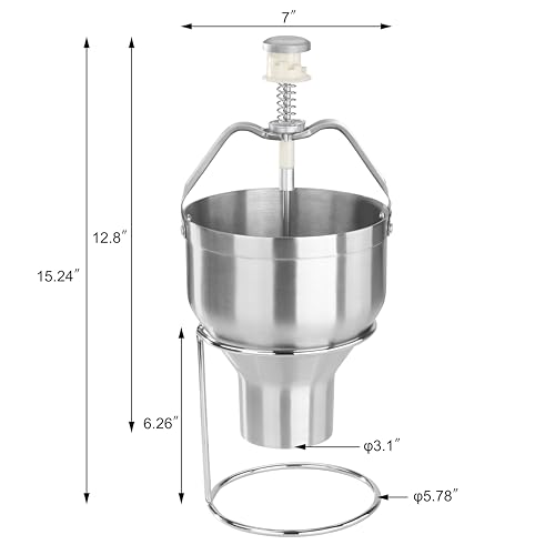 New Star Foodservice Pancake Batter Dispenser with Stand - style: Stainless Steel