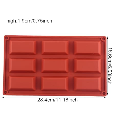 9 Cavity Trapezoid Blocks Silicone Candy Molds - color: Style C