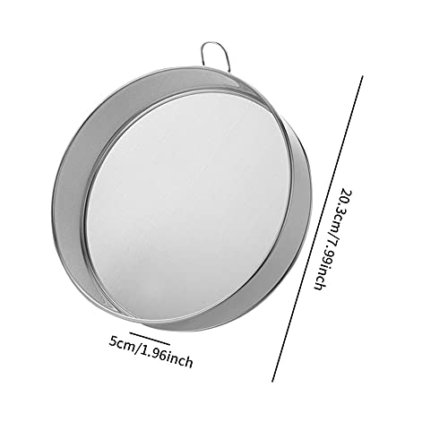 Flour Sieve, 80 Mesh Fine Mesh Round Sifter for Baking Cake Bread