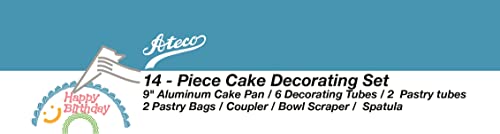 Ateco 14-Piece Cake Decorating Set - style: #335 14 Pc Cake Decorating Set, Tubes and Bags