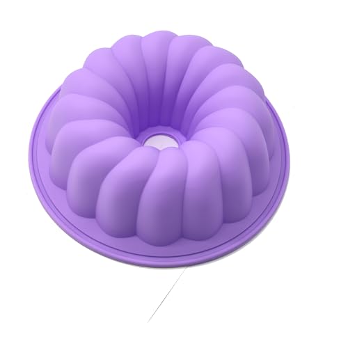 X-Haibei 8 Inch Fancy Round Donut Gelatin Jello Cake Chocolate Baking Silicone Mold