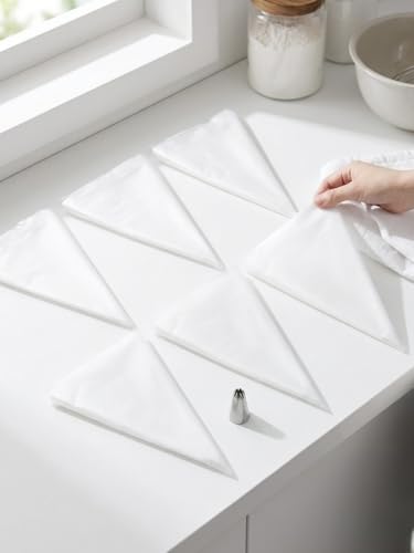 Disposable Cake Decorating Piping Bags, Pastry Icing Bags for Frosting, Cream, Chocolate, Cookies, Cupcakes & Cake Decoration (Pack of 100) (Small (6.5"X10")) - size: Small (6.5"X10")