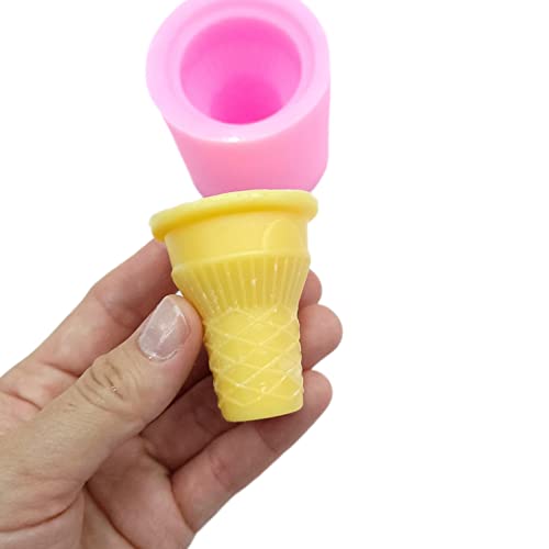 Ice cream cone mold mini cone model B Silicone Mold Wax mold Resin mold Soap mold Realistic Flexible mold (Only Cone mold) - style: Only Cone mold