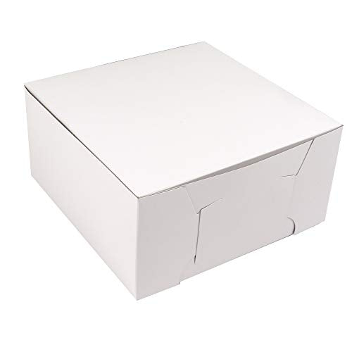 O’Crème Cake Boxes – White Bakery Boxes – 16 x 16 x 5 Inch Pastry Containers – Kraft Bakery Boxes for Holding and Displaying your Pastries - Pack of 5 - size: 16" x 16" x 5"
