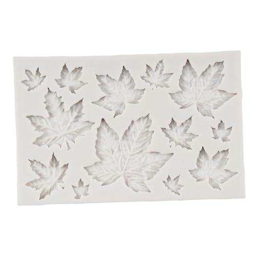 Leaf Silicone Mold Rose Maple Leaf Fondant Molds Set Of 6 - color: Style A